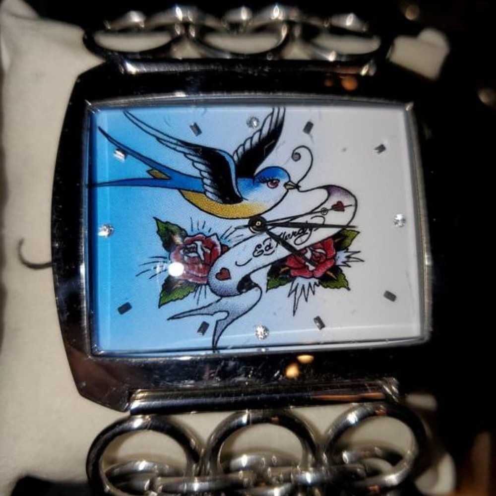 Ed Hardy Vintage Collectable Watch.  Bling!